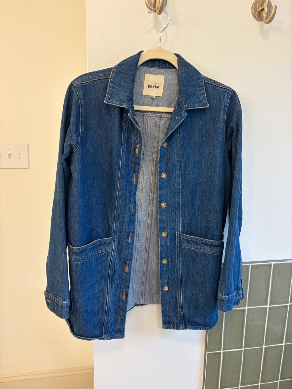 Sezane Will Jacket in Denim Blue